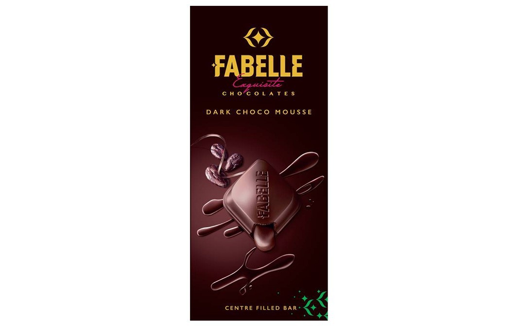 Fabelle Dark Choco Mousse, Centre Filled Bar   Pack  135 grams